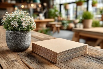 Wildflower jar placed on rustic wooden desk high resolution picture