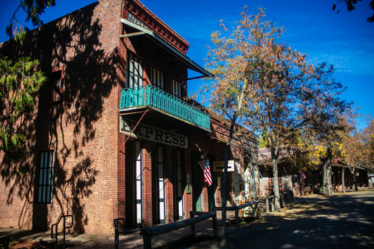 The Columbia State Park looking at the Wells Fargo Express Office from the Street Front
