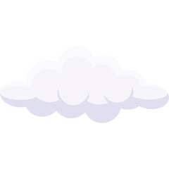 White Fluffy Cloud Isolated on Transparent Background Soft Edges Gentle Glow Realistic Texture for Sky Elements Weather Concepts and Graphic Design