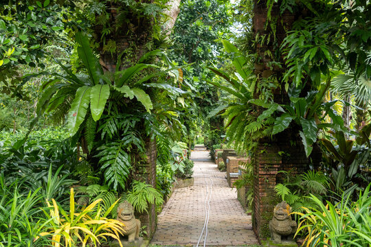 The Sang Nila Utama Garden in Fort Canning Park, Singapore