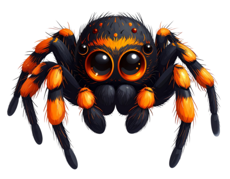 Adorable Halloween Spider Character with Big Eyes