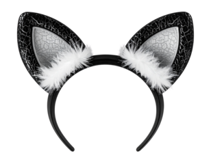 Stylish Halloween Cat Ear Headband with Dual-Tone Design