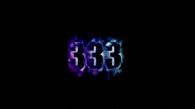 angel numbers 333 visual burning blue flames
