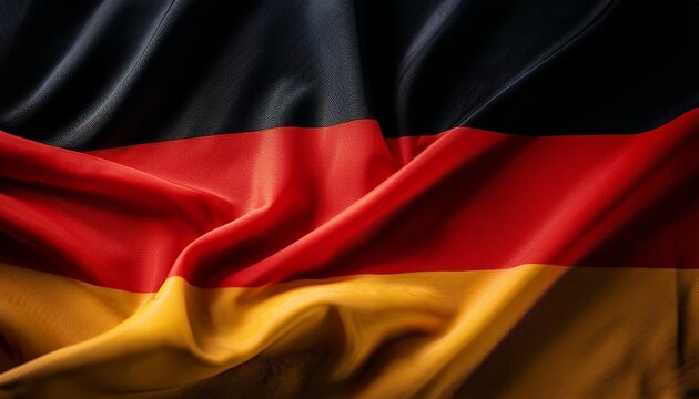 German Flag Close Up With Place For Text Banner Business Concept Peace War Postcard High Quality Photo