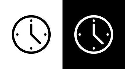 Clock With Icon Set Design