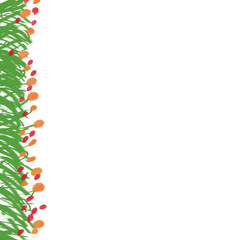 red and green christmas frame