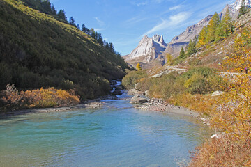 la Dora di Veny e le Piramidi Calcaree; Val Veny, Valle d'Aosta