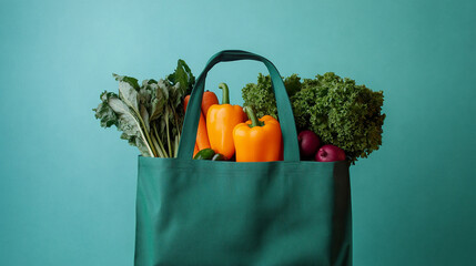 Reusable grocery tote bag displayed on a clean surface, highlighting eco-friendly design, sustainability, and practicality for shopping, lifestyle, and environmentally conscious living.
