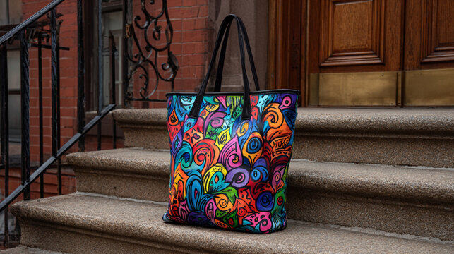 Reusable grocery tote bag displayed on a clean surface, highlighting eco-friendly design, sustainability, and practicality for shopping, lifestyle, and environmentally conscious living.
