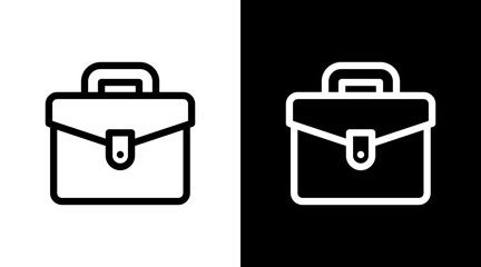 Briefcase With Icon Set Design