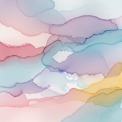 Watercolor abstract artwork with soft transitions and a dreamy aesthetic