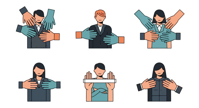 Supportive Hands Visualizing Collaboration and Protection