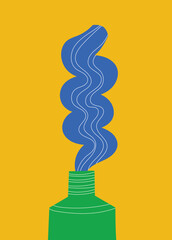 Design wall art toothpaste yek bold vibrant