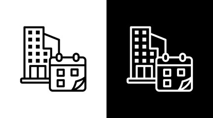 Obraz premium Corporate Calendar With Icon Set Design