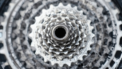 Bicycle cassette gears close up maintenance repair
