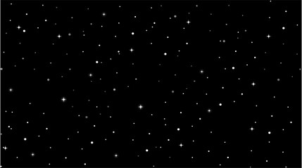 Starry night sky filled with glowing white stars in cosmic silence © Khadiza.b