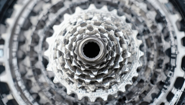 Bicycle cassette gears close up maintenance repair