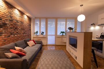 Stylish Modern Living Room Designed to Create a Cozy and Inviting Ambiance for Relaxation