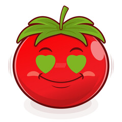 tomato love face cartoon cute