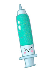 Medical Syringe Illustration isolated on transparent background