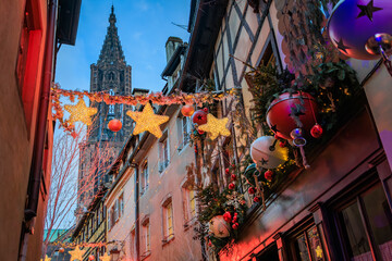 Lights Illuminate Half Timbered Houses