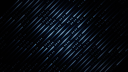 Dark Blue Abstract Background with Glowing Diagonal Lines