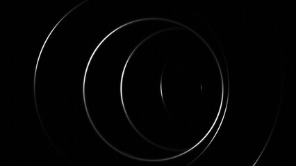 White Luminous Concentric Rings on Black
