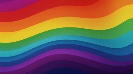 Abstract rainbow pattern with vibrant colors, illustrating positivity and joy - Powered by Adobe