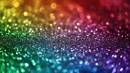 Rainbow glitter background, shimmering with vibrant colors, adding a touch of sparkle and magic to any design. - Powered by Adobe