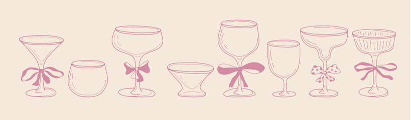 Whimsical Cocktail Vector Icons