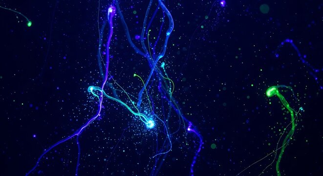 Ethereal Luminescence: An Abstract Symphony of Light and Color in a Cosmic Dance