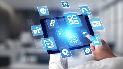 Concept of social media revolutionizes digital communication. This platform enables global connectivity, enhancing social media strategies for effective marketing and engagement. Gist