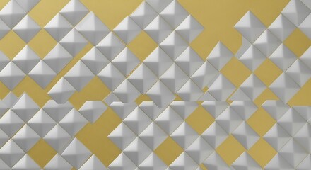 Elegant geometric arrangement with pyramidal shapes against subtle background