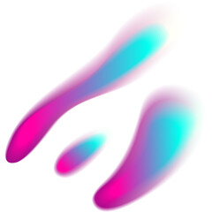 Vibrant Gradient Abstract Blob Shapes With Pink Purple And Cyan Colors Floating On Transparent Background Perfect For Design Element