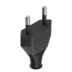 3D rendering illustration of a 2-Pin AC Type C European Power Plug
