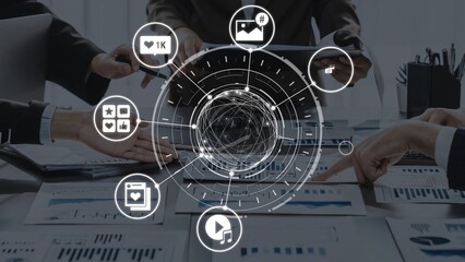 Concept of social media revolutionizes digital communication. This platform enables global connectivity, enhancing social media strategies for effective marketing and engagement. Funnel