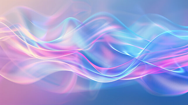 Flowing Abstract Waves in Pastel Colors