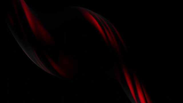 Dark red and black wavy lines spinning and flowing continuously over abstract background