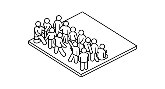 crowd on platform a speaker addressing an audience on stage promoting social interaction and community engagement ideal for event promotion