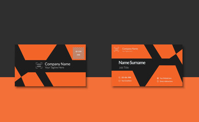 A sleek, modern business card design with geometric shapes and an eye-catching visual Business Card design