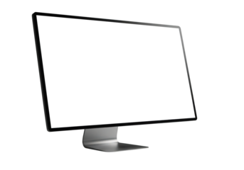 Monitor displaying mock up vibrant business data for financial analysis use