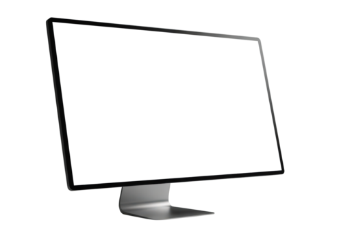 Monitor displaying mock up vibrant business data for financial analysis use