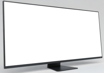 ultra wide curved monitor screen mock up
