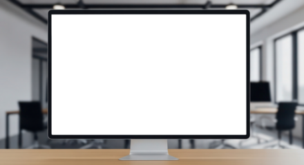 simple minimalist desktop pc screen mock up