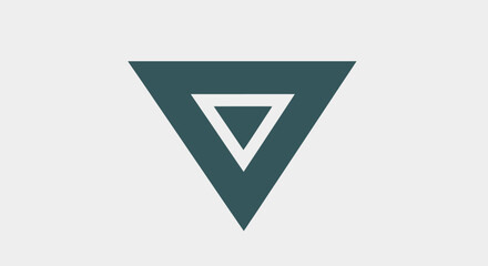 Abstract Geometric Design Featuring Nested Triangles with Minimalist Aesthetic Composition