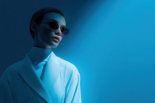 Fashion landscape, futuristic colors, professional stock photo style, trending on Adobe Stock, perfect lighting