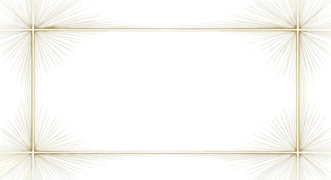 Elegant frame with radiating starburst corners and a clean white central space for text or images