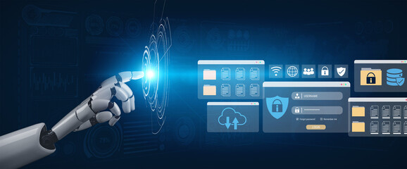 AI enhancing cybersecurity with encrypted authentication, identity verification, and secure access...