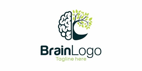 Brain Logo Design Vector Template