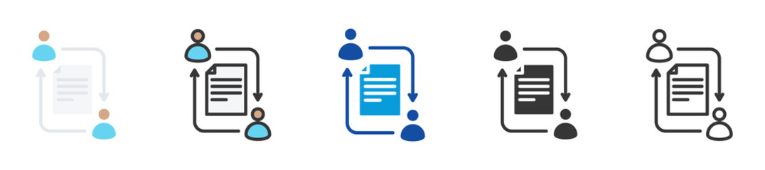 file sharing icon set multi style various collection